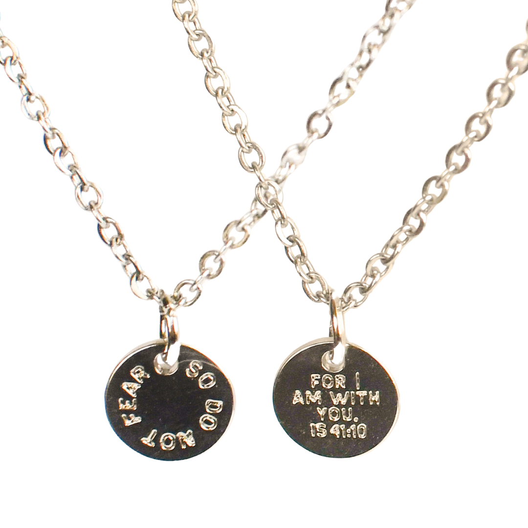 Do Not Fear Silver Coin Necklace