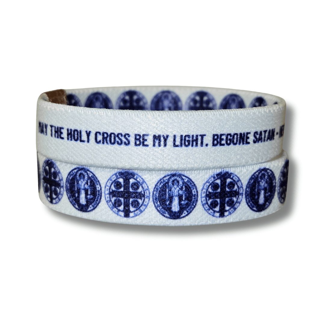 Christian Affirmation Bracelet - St. Benedict TruthBand | Pink