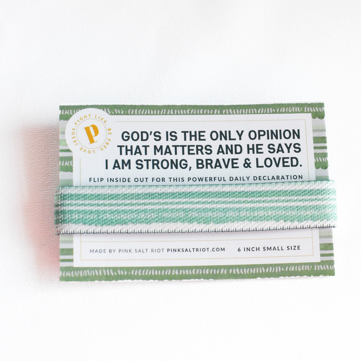 Strong, Brave, &amp; Loved Kids Truthband-Pink Salt Riot