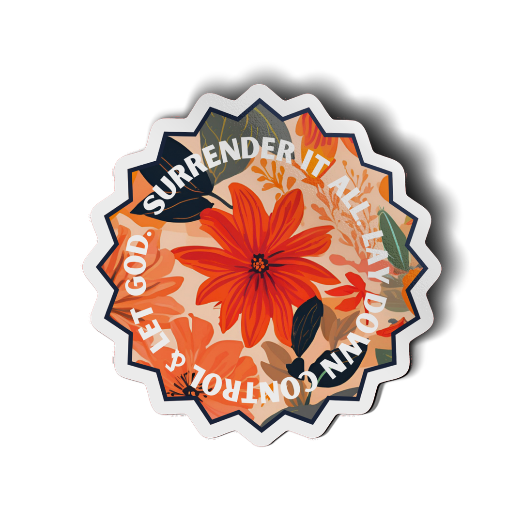 Surrender It All Vinyl Sticker-Pink Salt Riot