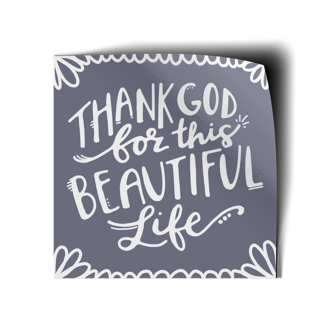 This Beautiful Life Vinyl Sticker-Pink Salt Riot
