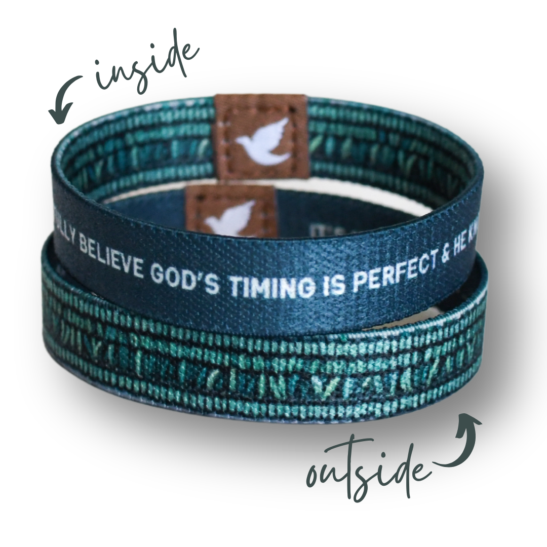 Trust God's Timing Womens TruthBand-Pink Salt Riot