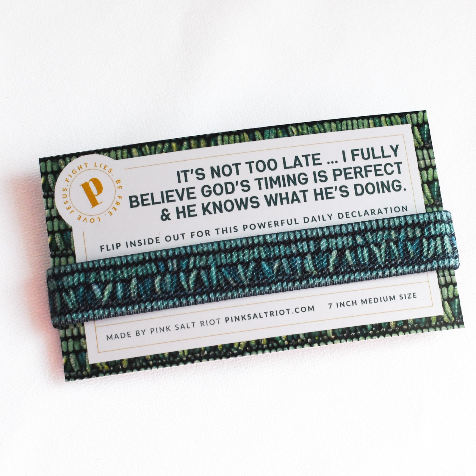 Trust God's Timing Womens TruthBand-Pink Salt Riot