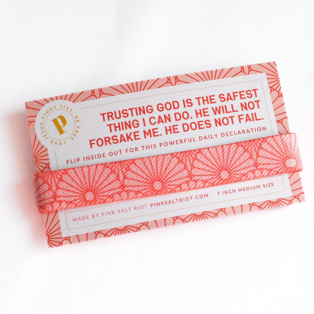 Trusting God Is Safe Womens TruthBand-Pink Salt Riot