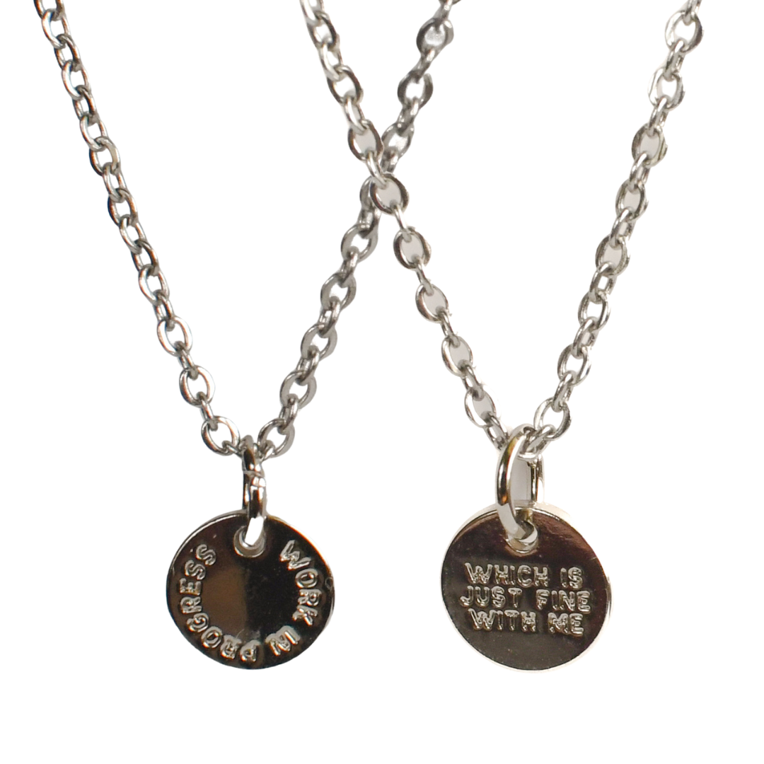 Work in Progress Silver Choker-Pink Salt Riot