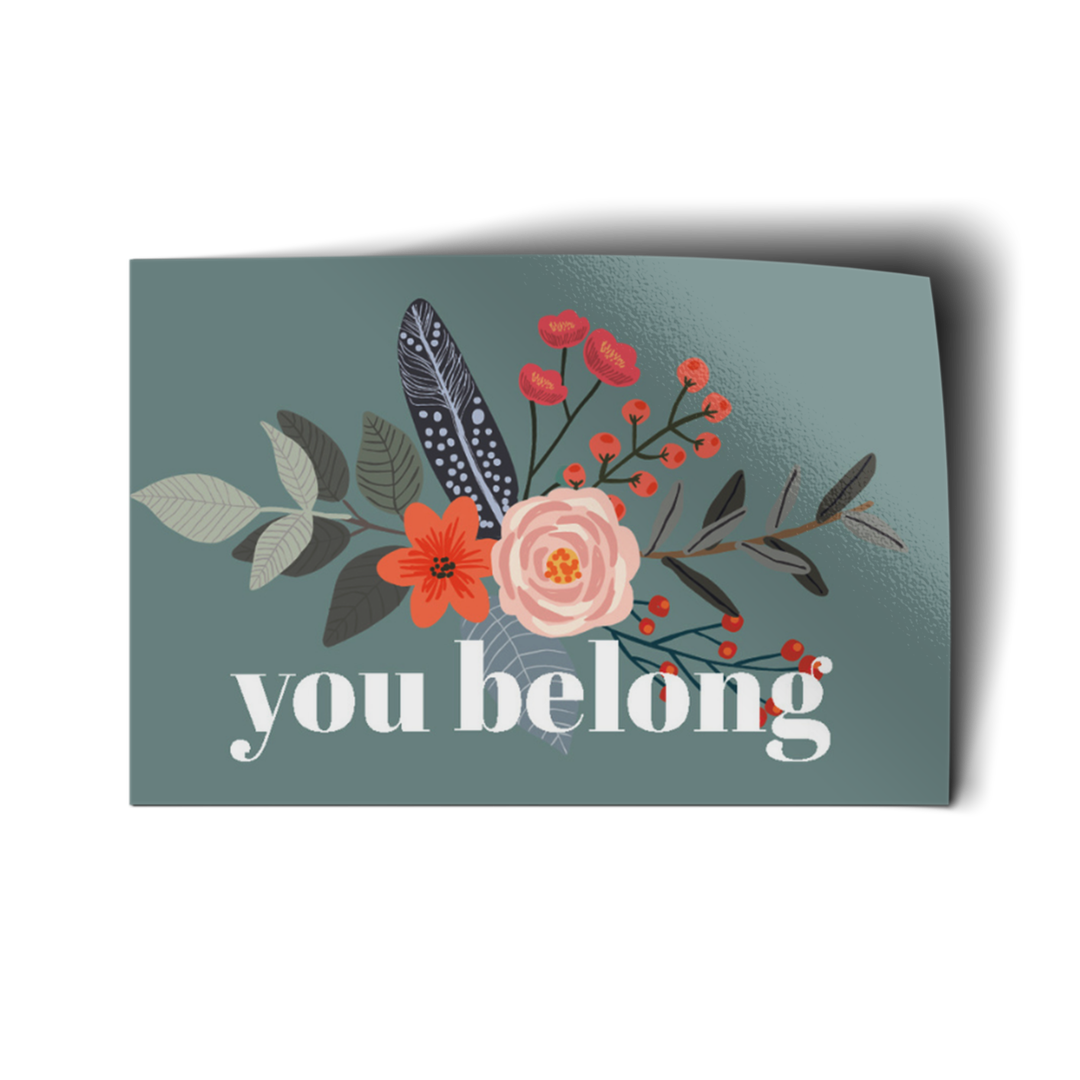 You Belong Vinyl Sticker-Pink Salt Riot