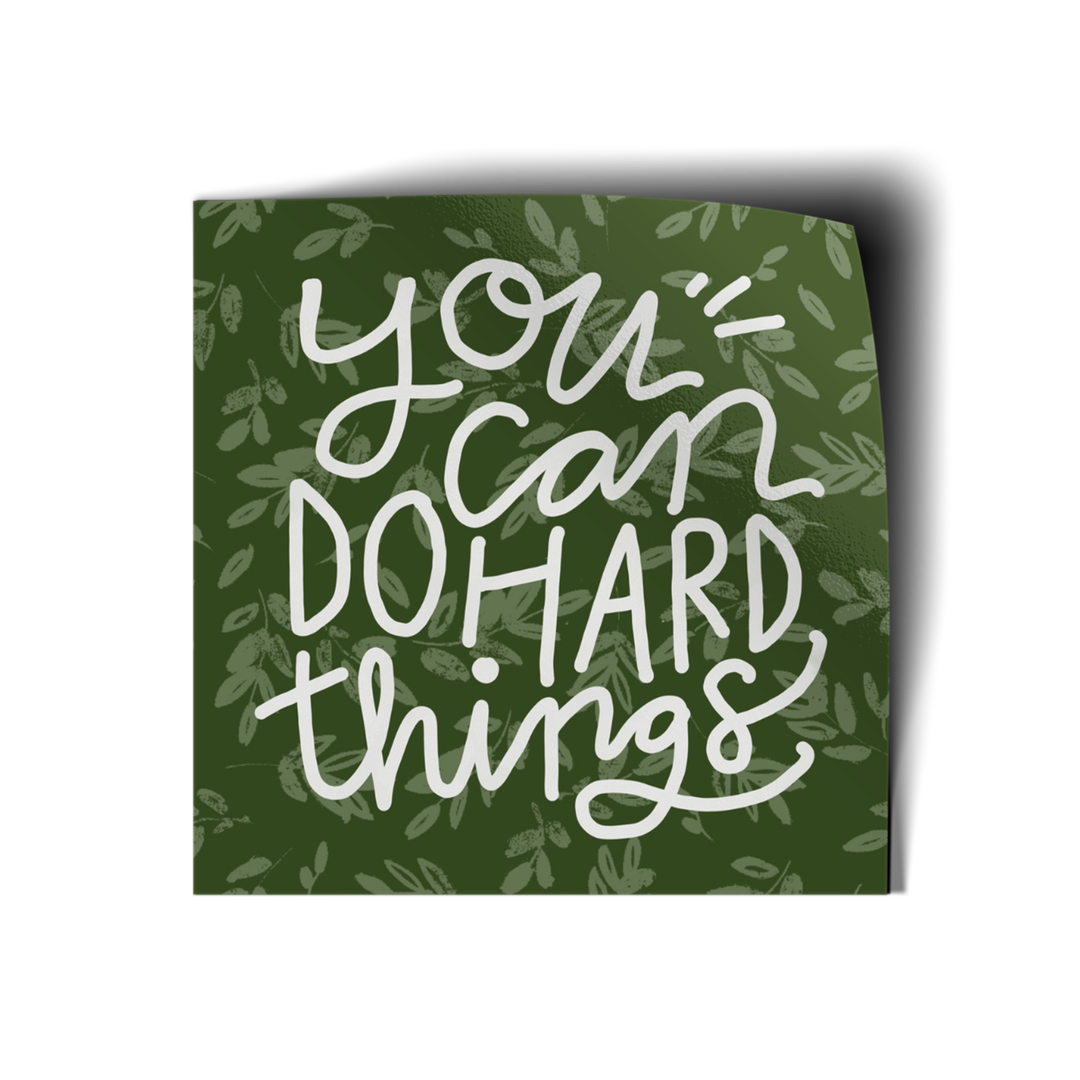 Do Hard Things Vinyl Sticker-Pink Salt Riot