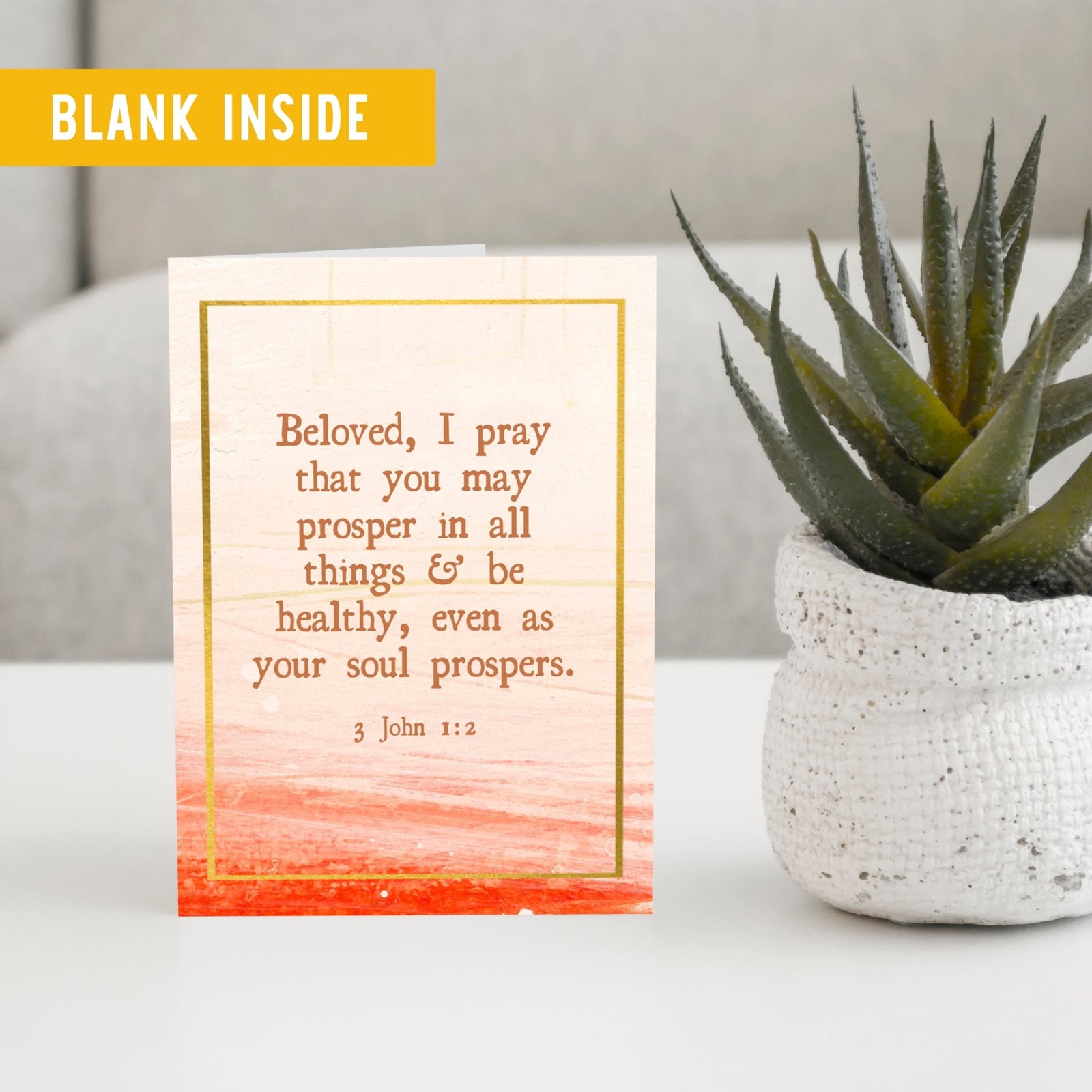 Be Healthy & Prosper Blank Greeting Card - Pink Salt Riot