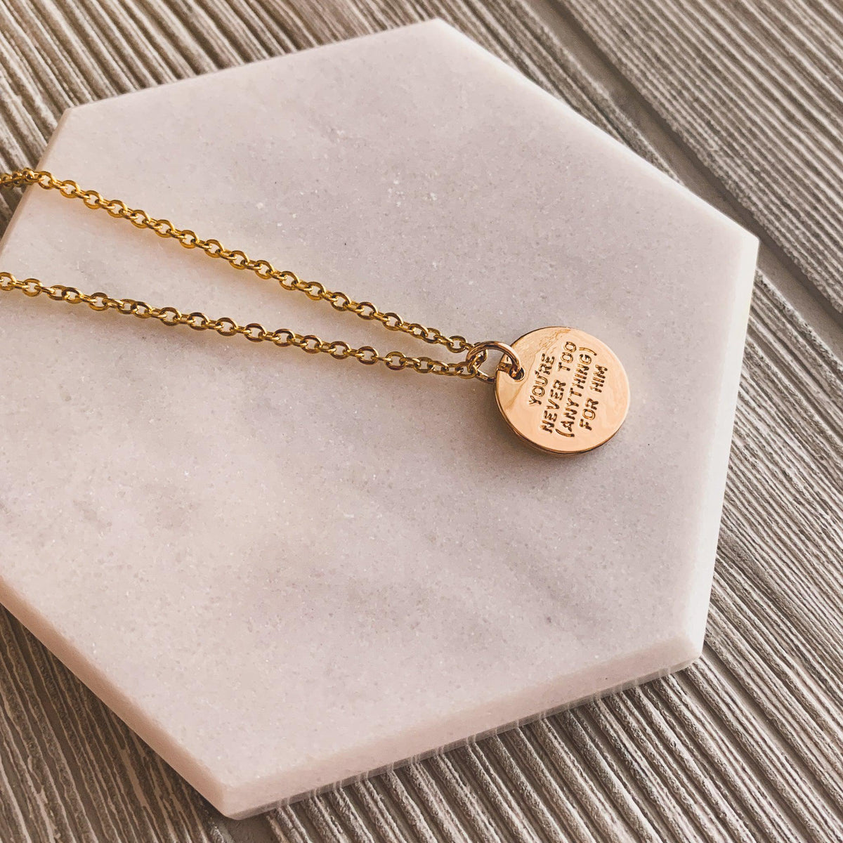 Be Real with Jesus Gold Necklace - Pink Salt Riot