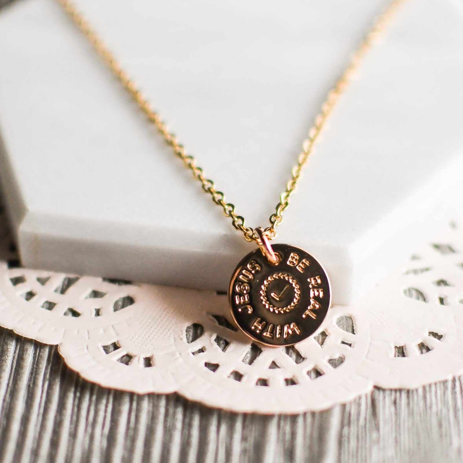 Be Real with Jesus Gold Necklace - Pink Salt Riot