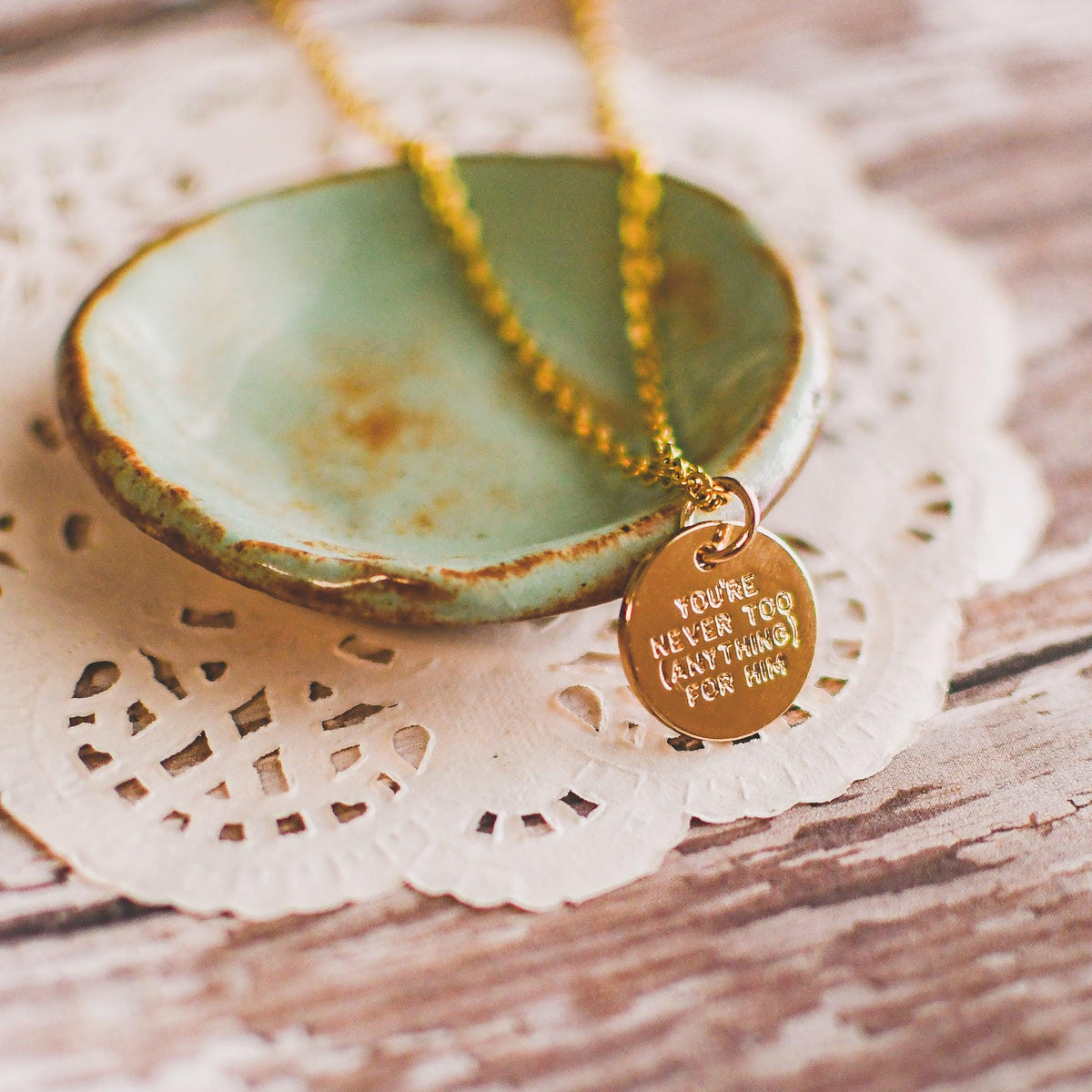 Be Real with Jesus Gold Necklace - Pink Salt Riot