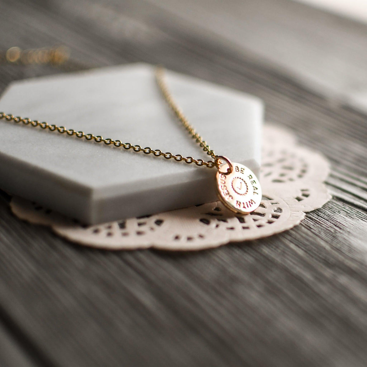 Be Real with Jesus Gold Necklace - Pink Salt Riot