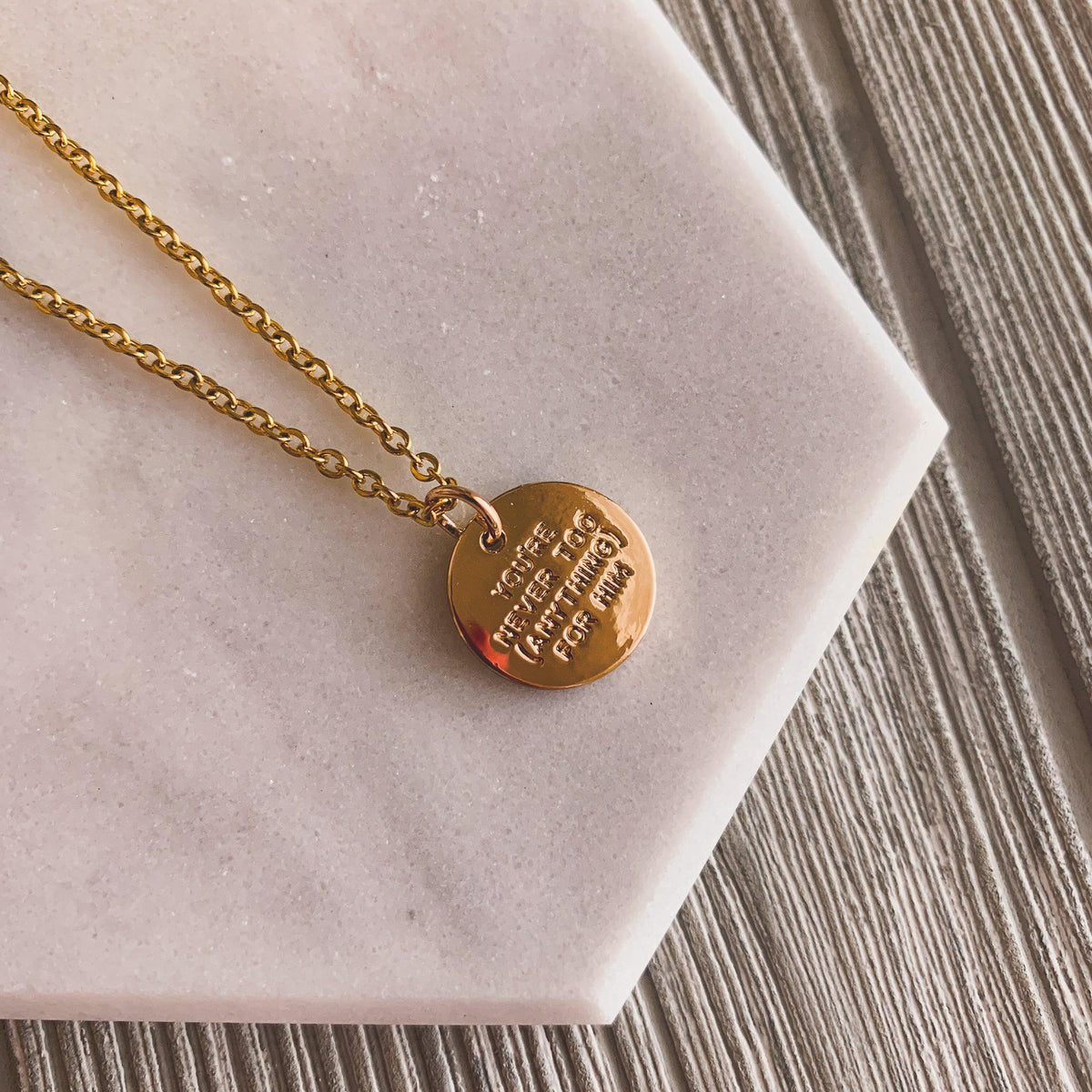 Be Real with Jesus Gold Necklace - Pink Salt Riot