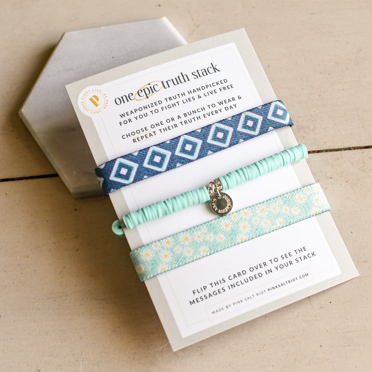 Beach Stack - Ask &amp; Seek, Begin Again, Heal &amp; Grow - Pink Salt Riot