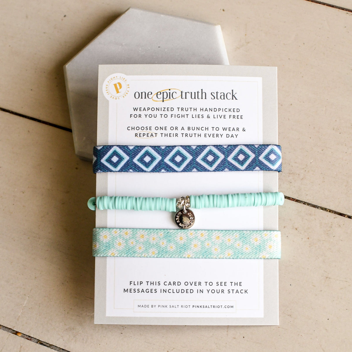 Beach Stack - Ask &amp; Seek, Begin Again, Heal &amp; Grow - Pink Salt Riot