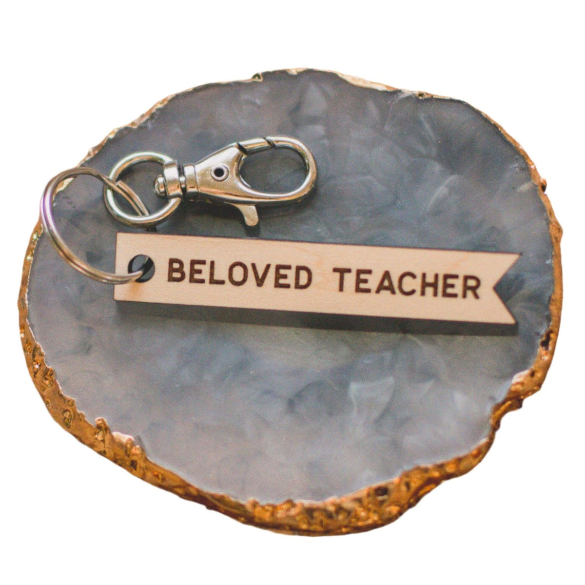 Beloved Teacher Keychain - Pink Salt Riot