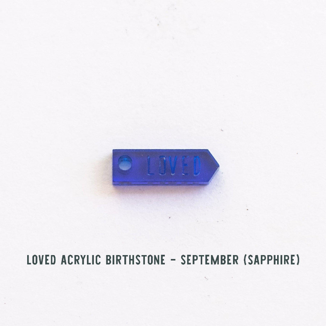 Birthstone Loved Necklace (Add up to 10 birthstones!) - Pink Salt Riot September sapphire