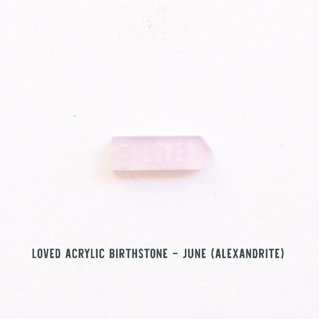 Birthstone Loved Necklace (Add up to 10 birthstones!) - Pink Salt Riot June alexandrite