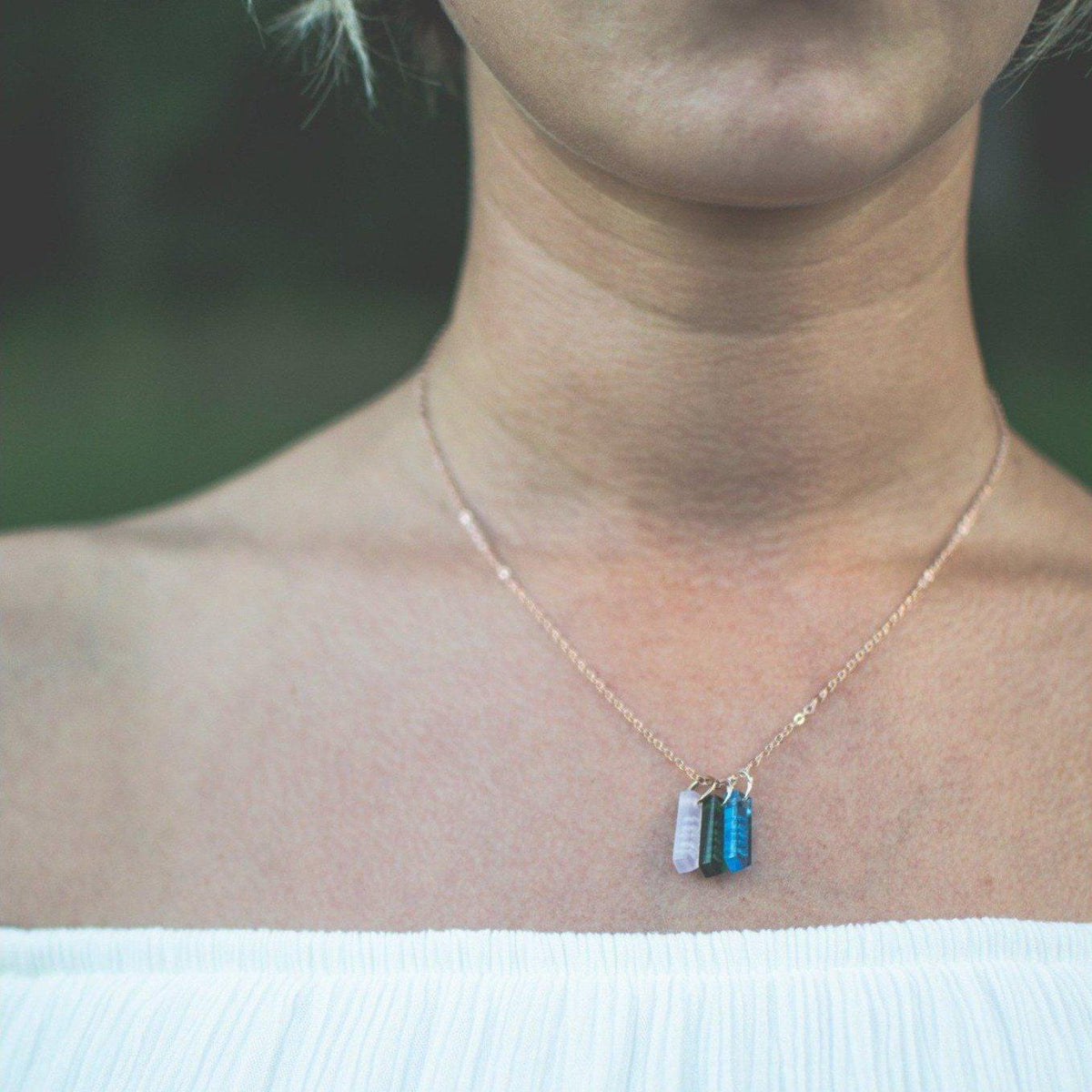 Birthstone Loved Necklace (Add up to 10 birthstones!) - Pink Salt Riot