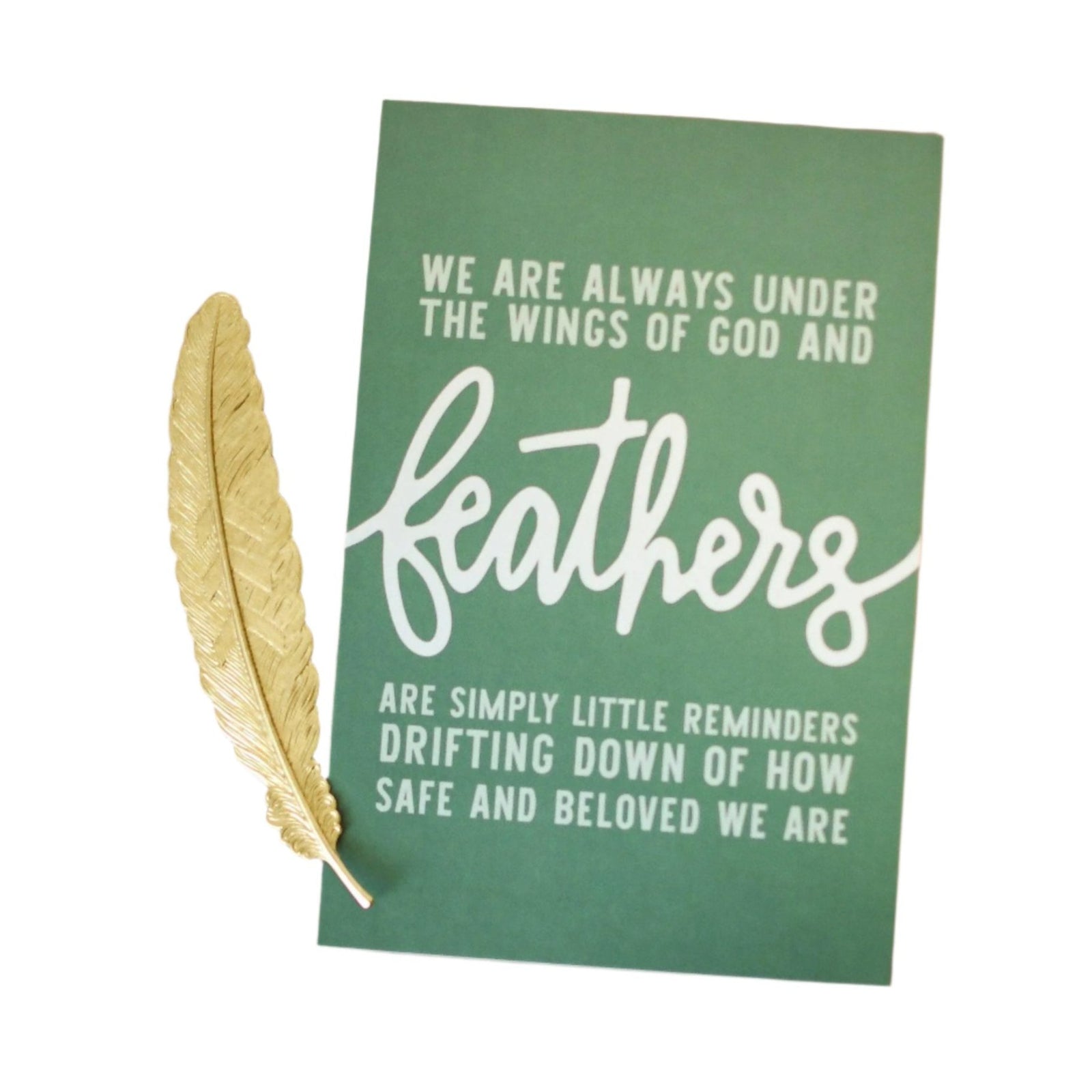 Brass Feather Bookmark - Pink Salt Riot