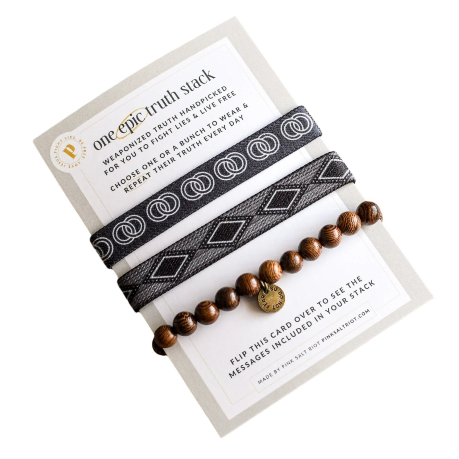 Courage Stack - Be Loved, Let Christ In, Do Not Fear - Pink Salt Riot