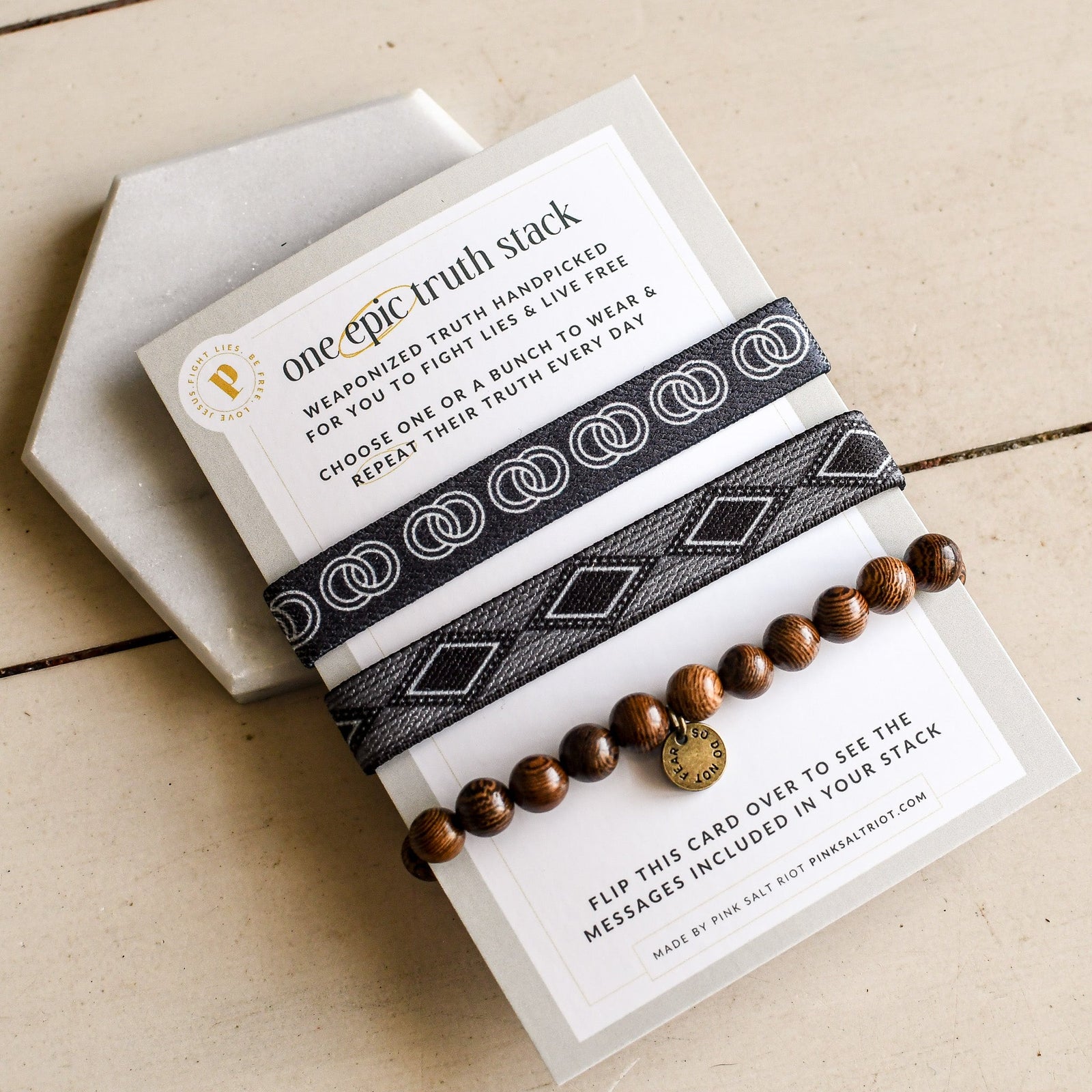 Courage Stack - Be Loved, Let Christ In, Do Not Fear - Pink Salt Riot