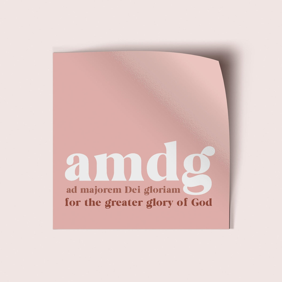 DOLLAR DAYS! AMDG Vinyl Sticker - Pink Salt Riot