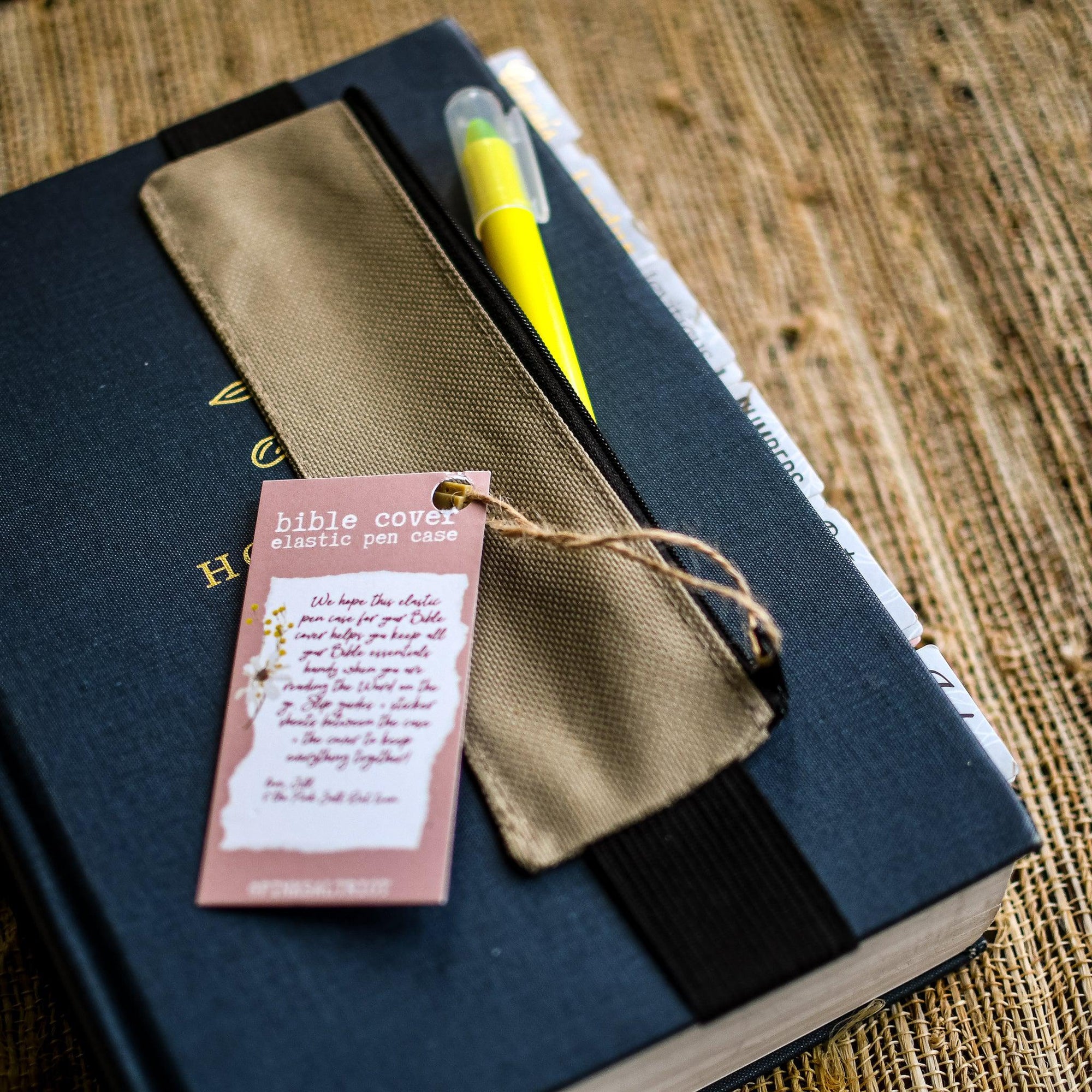 DOLLAR DAYS! Elastic Band Pencil Case for Bible Journaling - Pink Salt Riot