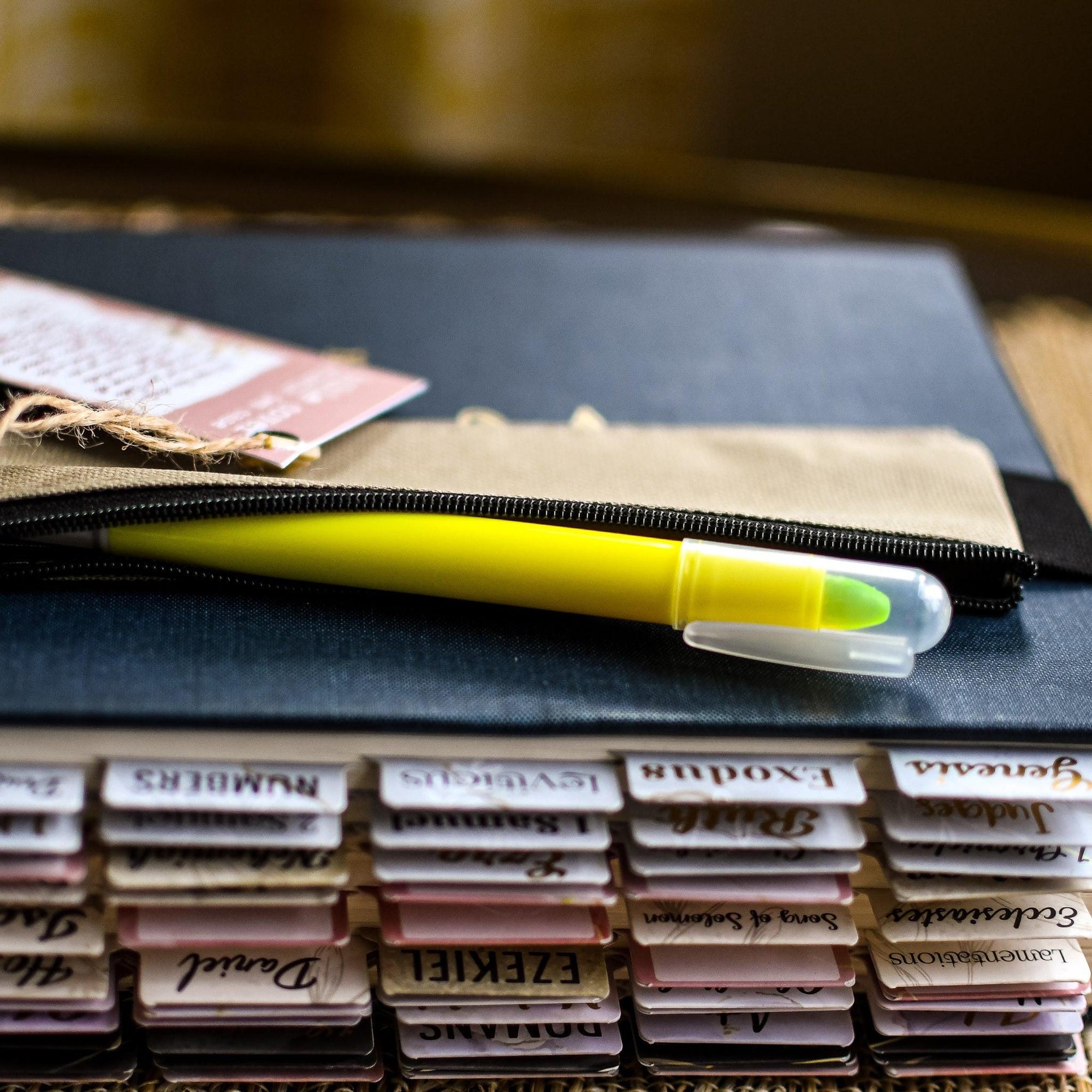 DOLLAR DAYS! Elastic Band Pencil Case for Bible Journaling - Pink Salt Riot