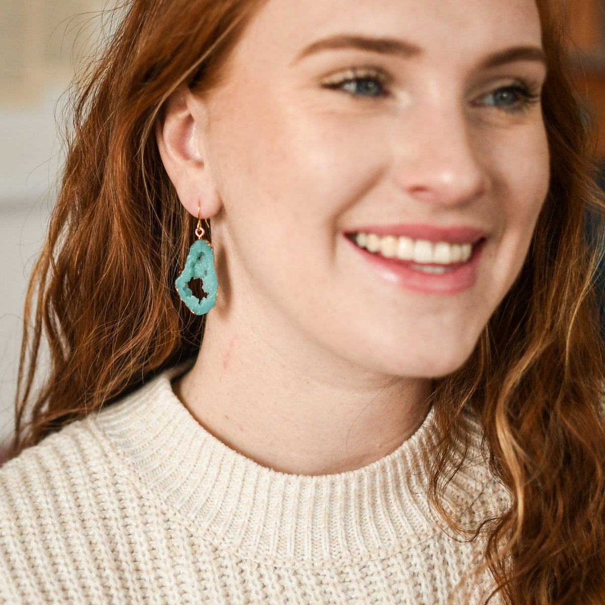 DOLLAR DAYS! Hidden Sparkle Faux Druzy Earrings - Pink Salt Riot