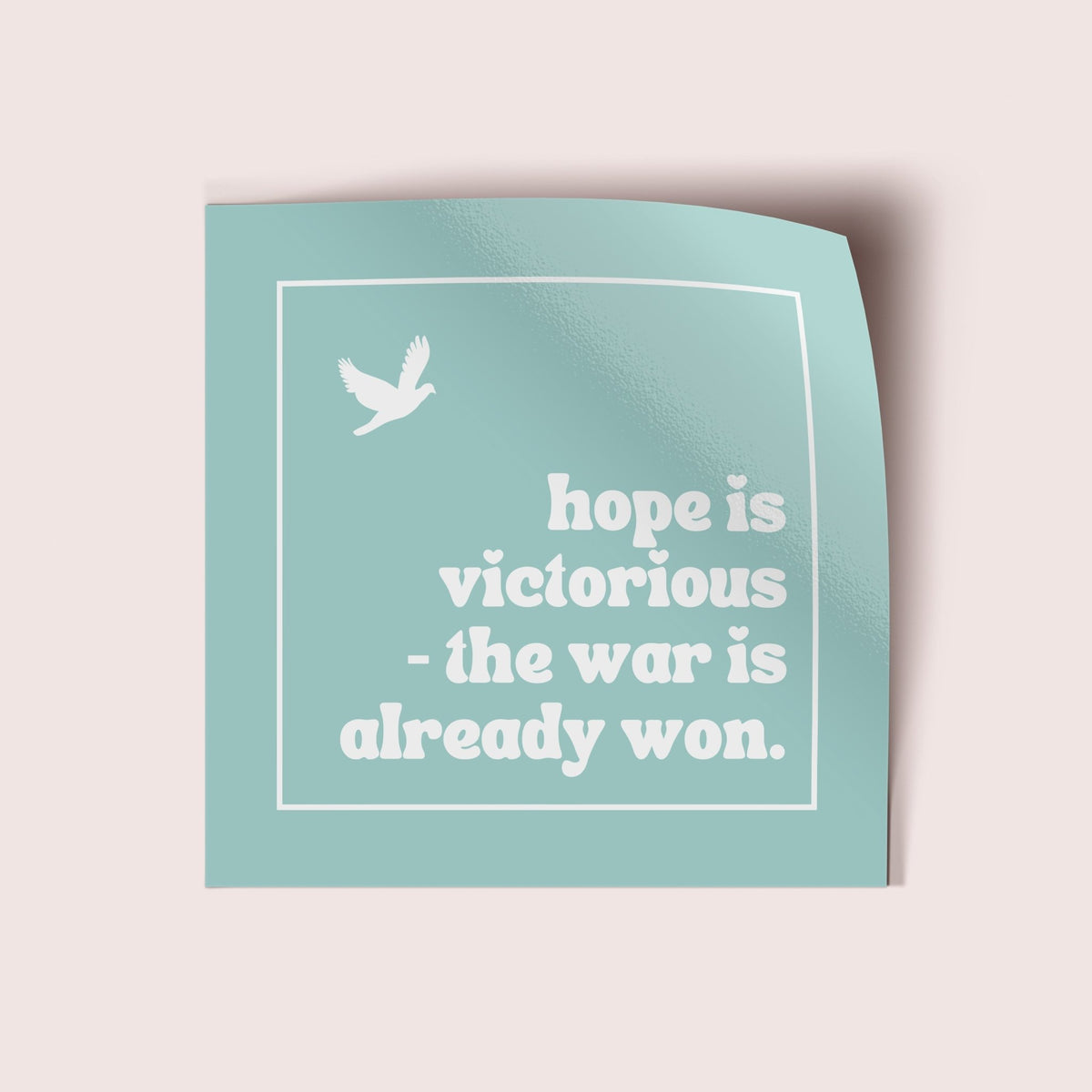 DOLLAR DAYS! Hope is Victorious Vinyl Sticker - Pink Salt Riot