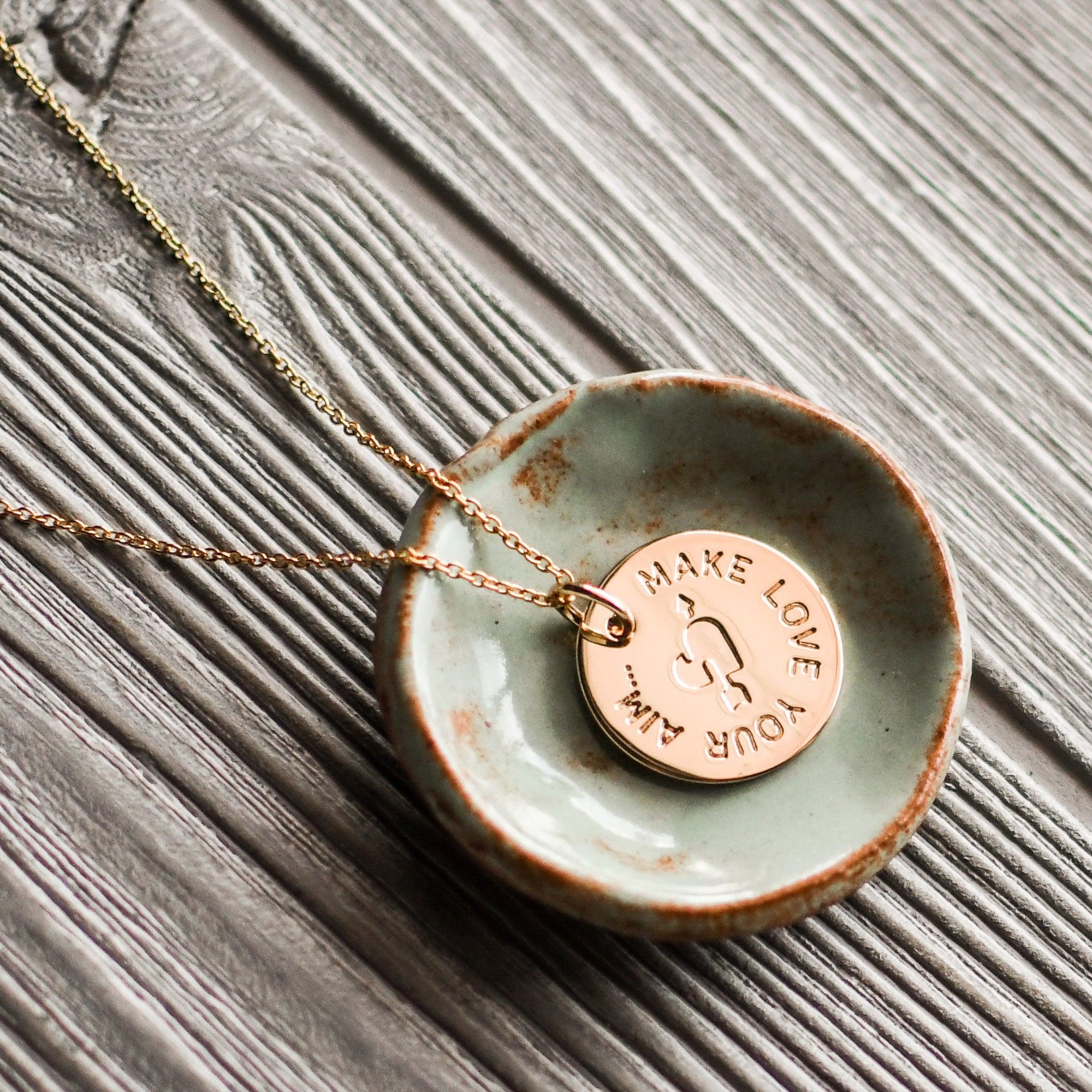 DOLLAR DAYS! Make Love Your Aim Long Layering Necklace - Pink Salt Riot