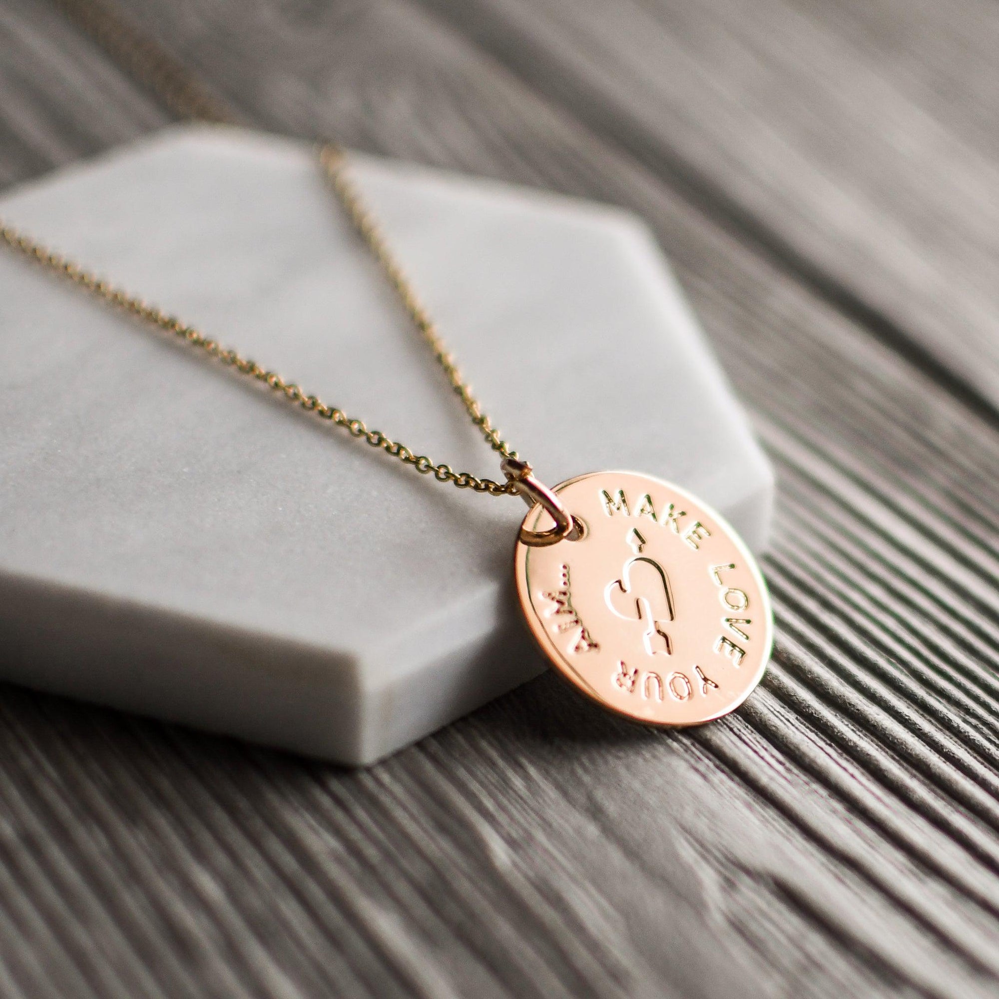 DOLLAR DAYS! Make Love Your Aim Long Layering Necklace - Pink Salt Riot