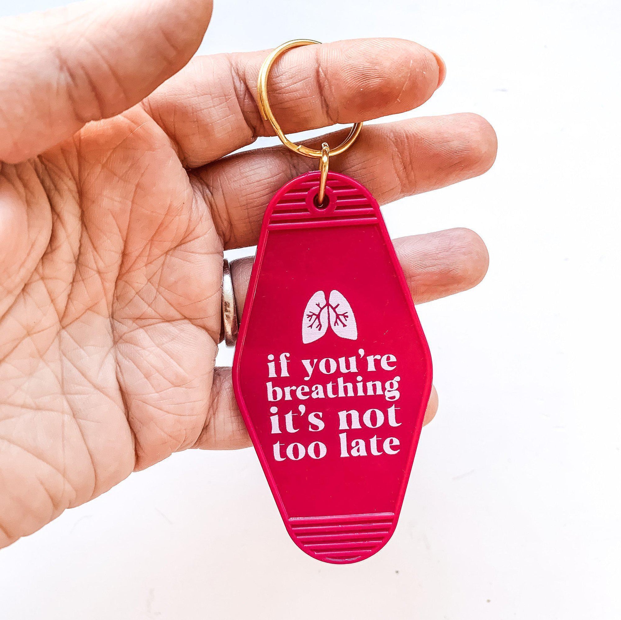 DOLLAR DAYS! Retro Hotel Keychain - Still Breathing - Pink Salt Riot