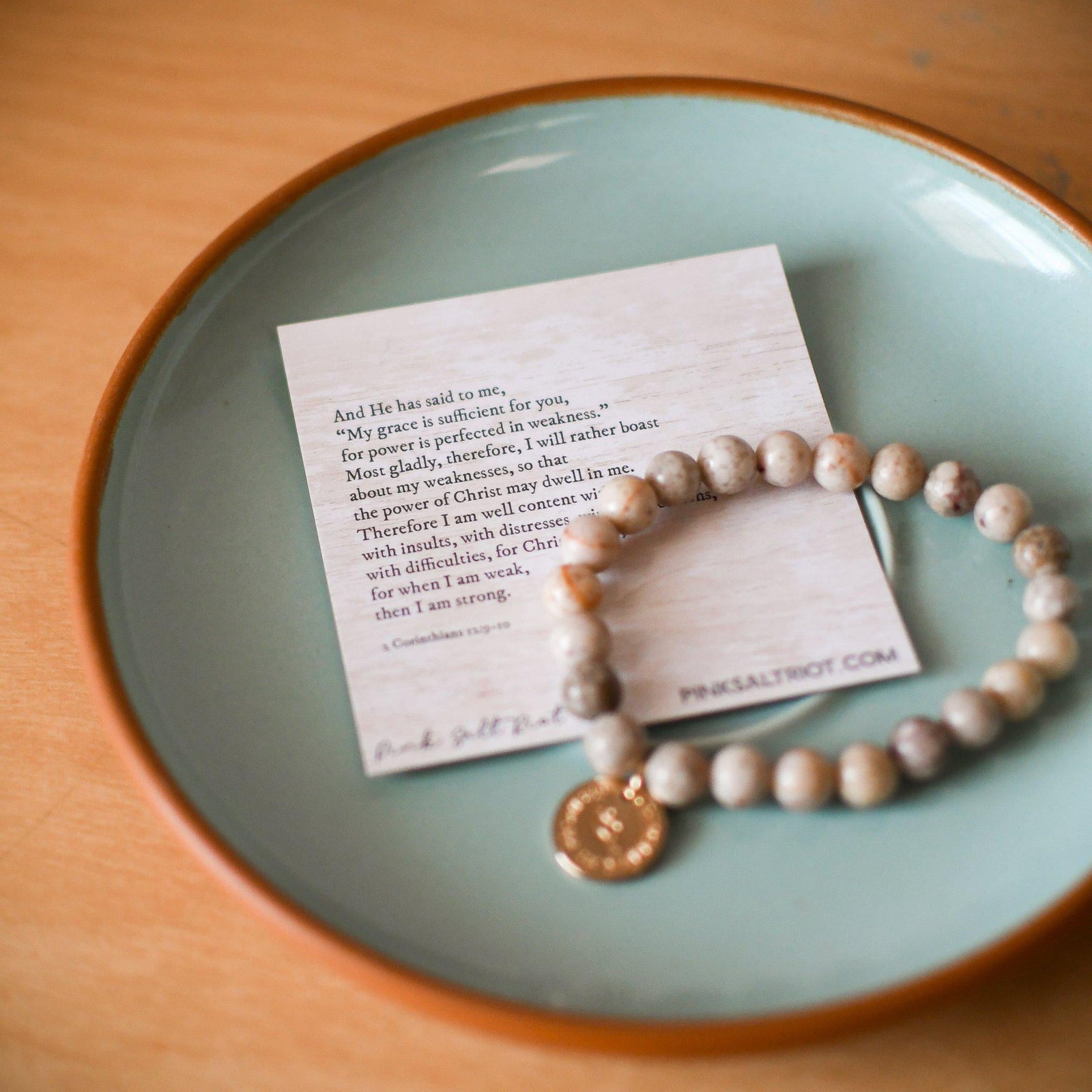 Earthy Gemstone Remember My Promises Bracelet - Pink Salt Riot