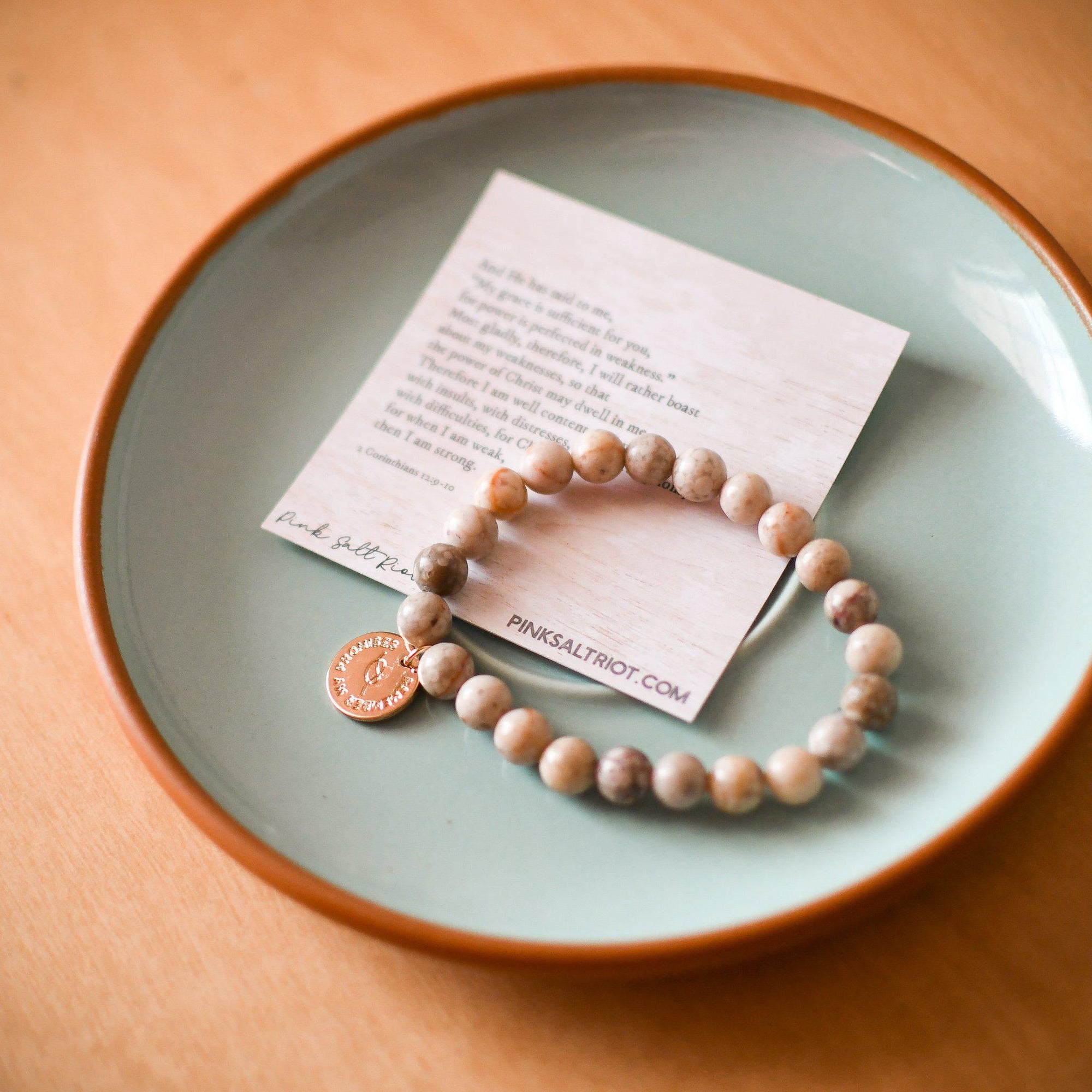 Earthy Gemstone Remember My Promises Bracelet - Pink Salt Riot