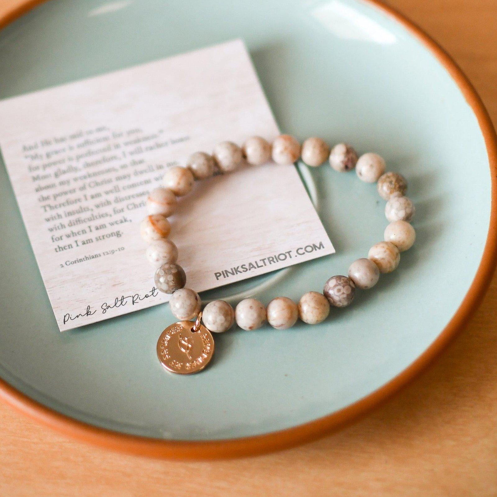 Earthy Gemstone Remember My Promises Bracelet - Pink Salt Riot