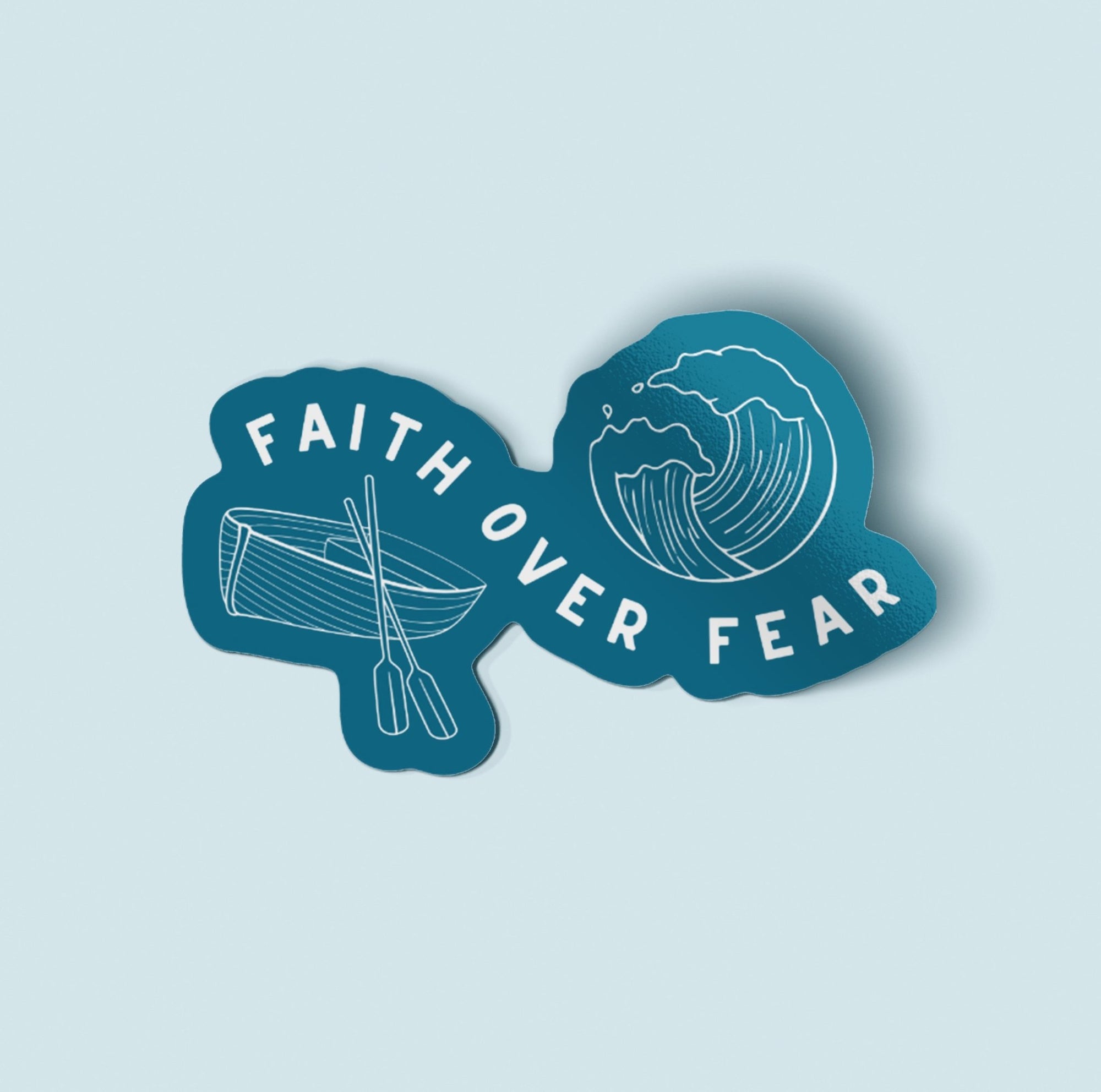 Faith Over Fear Vinyl Sticker - Pink Salt Riot