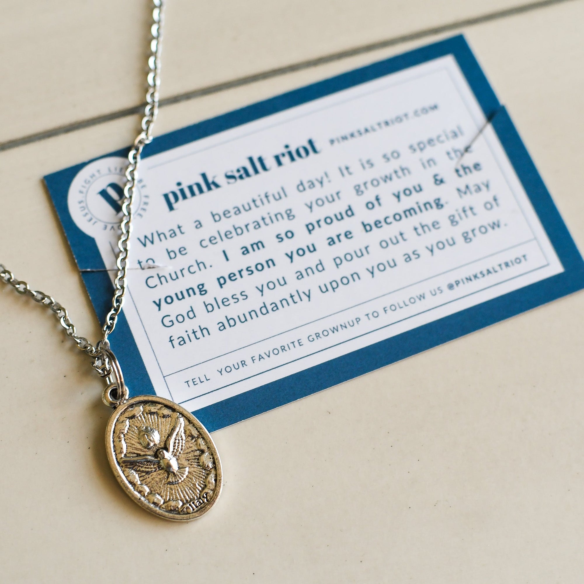 First Communion Necklace - Pink Salt Riot