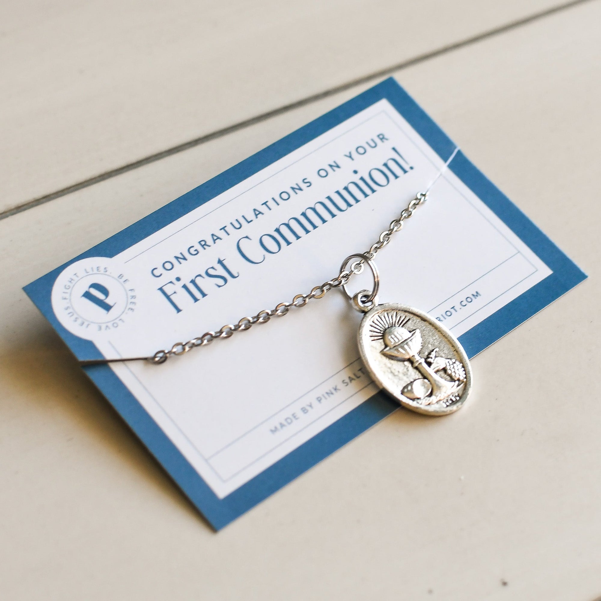 First Communion Necklace - Pink Salt Riot