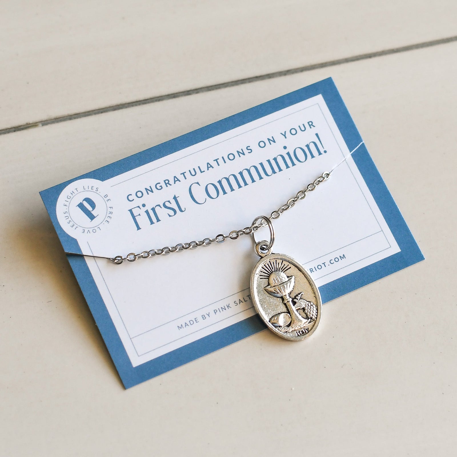 First Communion Necklace-Pink Salt Riot