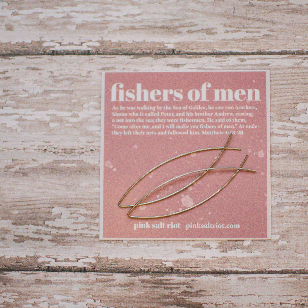 Fishers of Men Minimalist Earrings - Pink Salt Riot