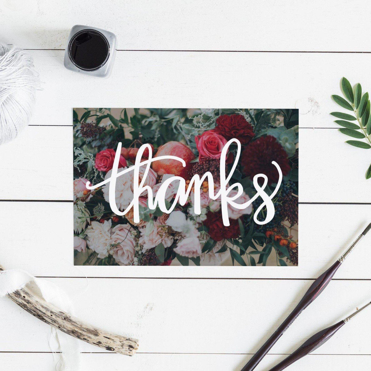 Floral Thank You Card - Pink Salt Riot