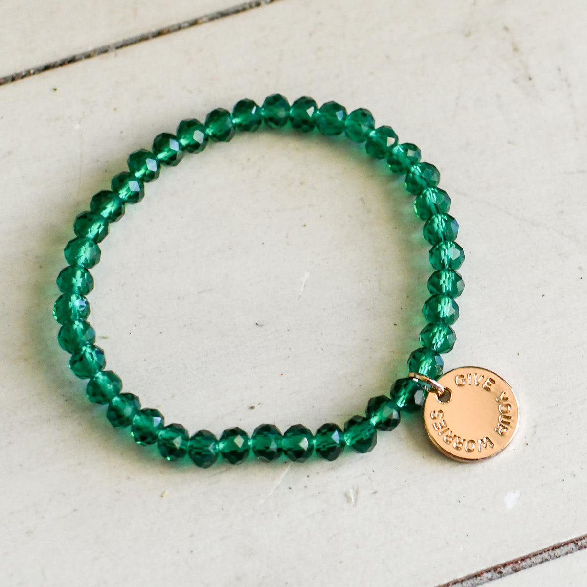 Give Your Worries to Jesus Charm Bracelet - Pink Salt Riot