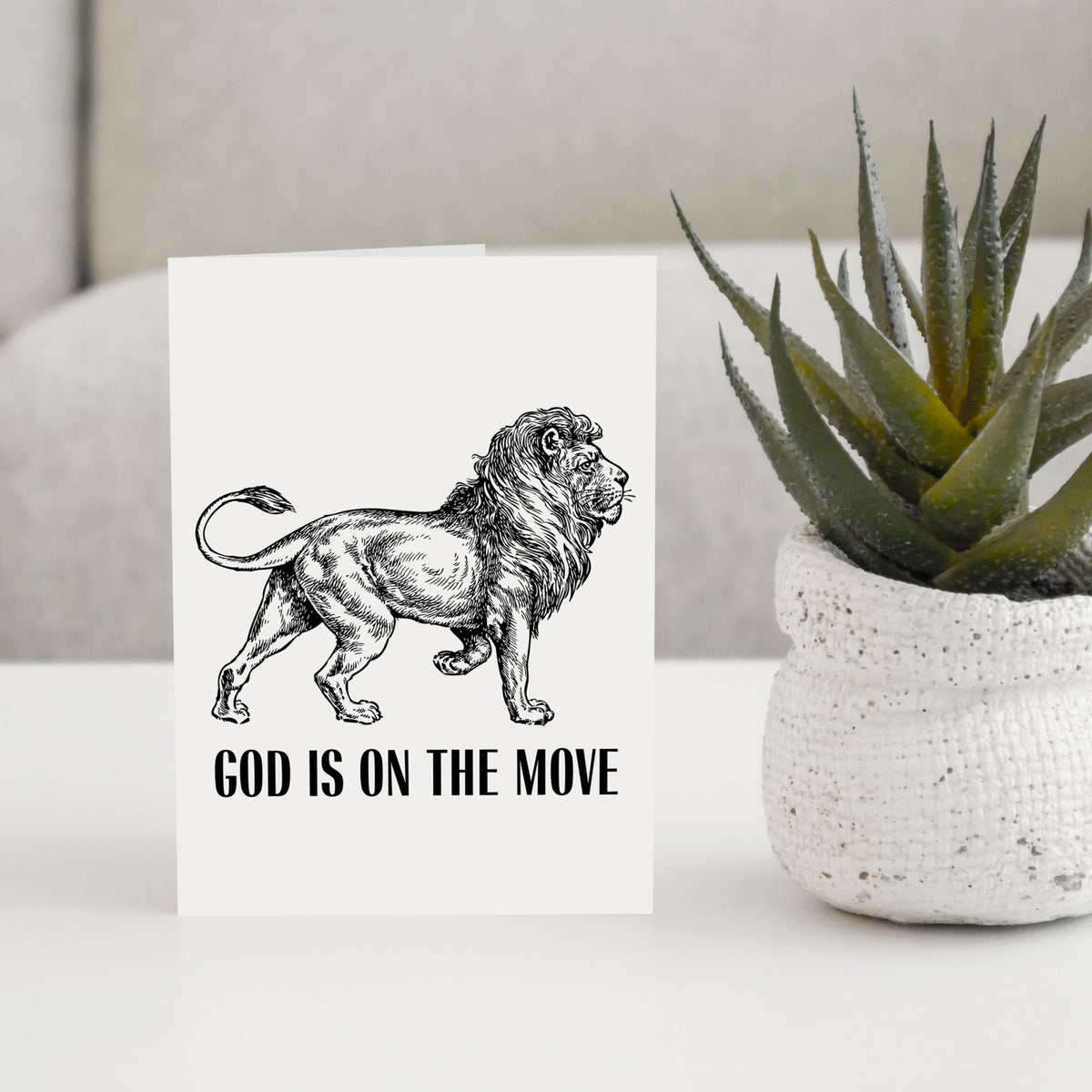God is on the Move Greeting Card - Pink Salt Riot