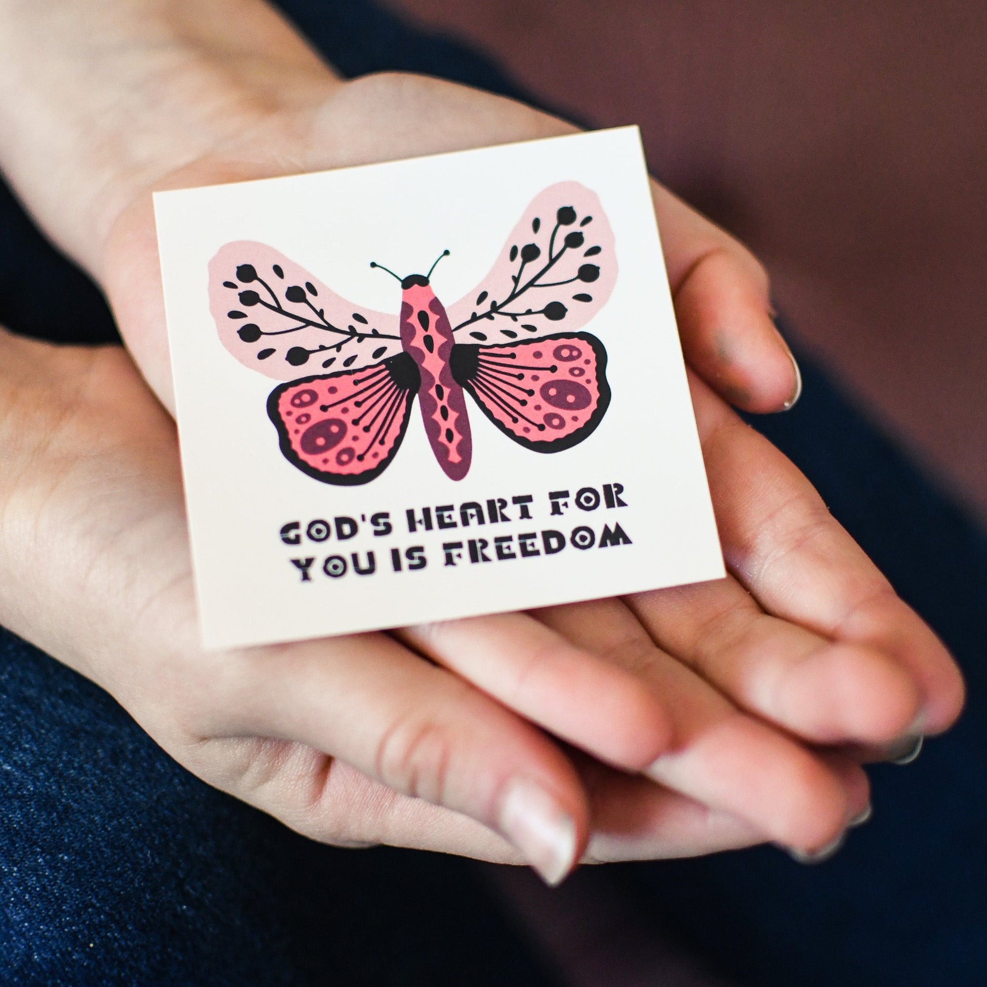 God's Heart For You is Freedom Vinyl Sticker - Pink Salt Riot