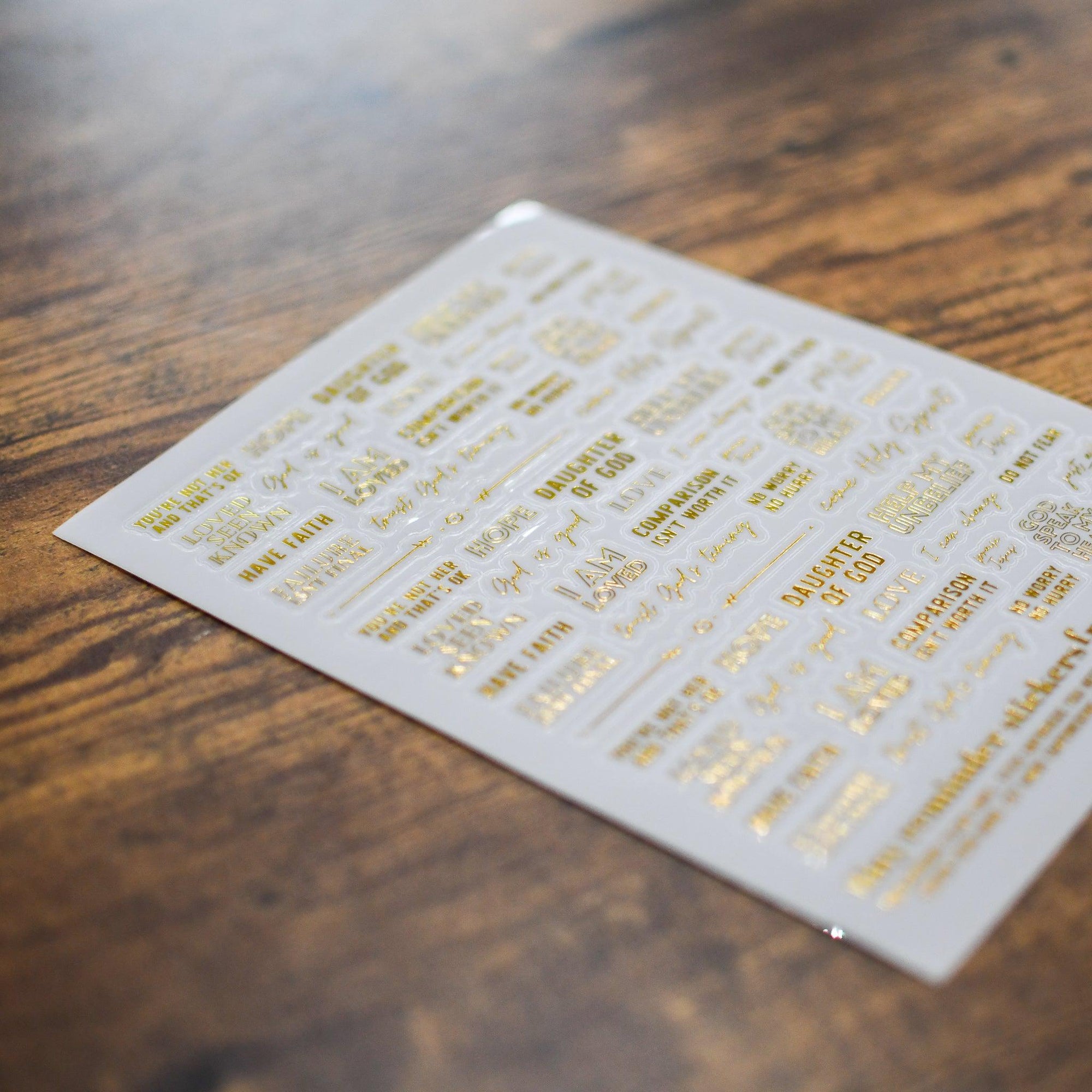 Gold Foil Tiny Reminders Sticker Sheet - Pink Salt Riot