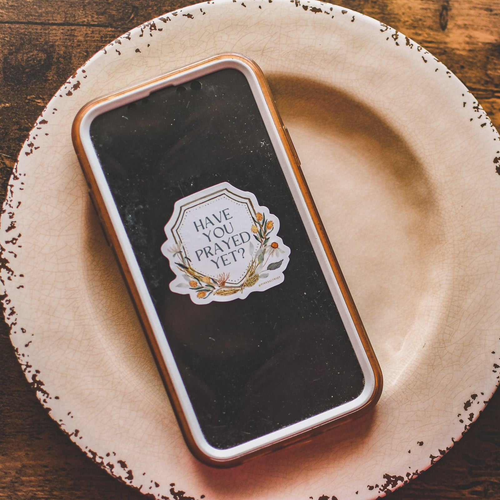 Have You Prayed Yet? Static Cling - Pink Salt Riot