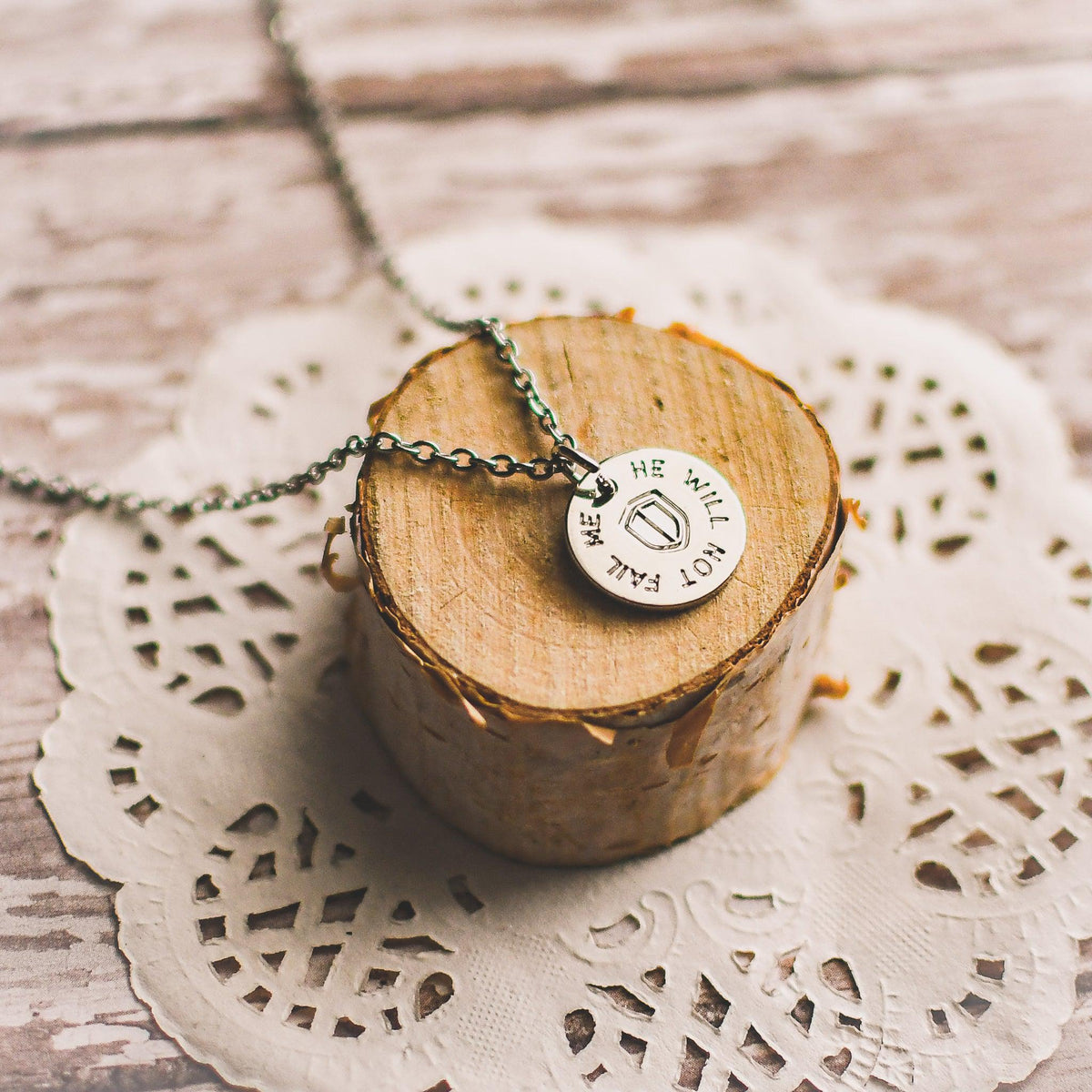 He Will Not Fail Me Silver Necklace - Pink Salt Riot