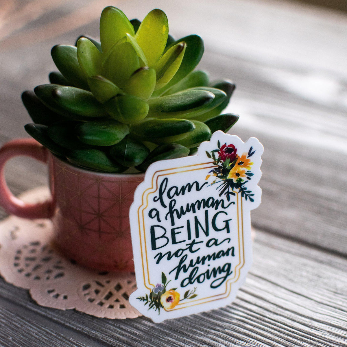 Human Being Vinyl Sticker - Pink Salt Riot